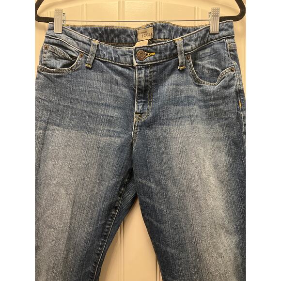 Gap Women’s Mid Rise Stretch Curvy Straight Ankle Denim Jeans Size 12/31 Blue - Picture 4 of 5